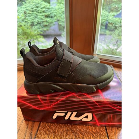 FILA Black Unisex Kids Vastra Shoes Size 7Y New With Box. Retail $60 - Picture 5 of 10
